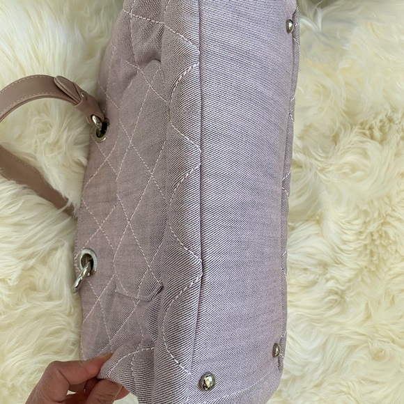 Authentic rare denim light pink Chanel bag - Picture 9 of 13